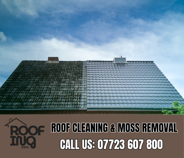 Roof cleaning and moss removal in Camborne