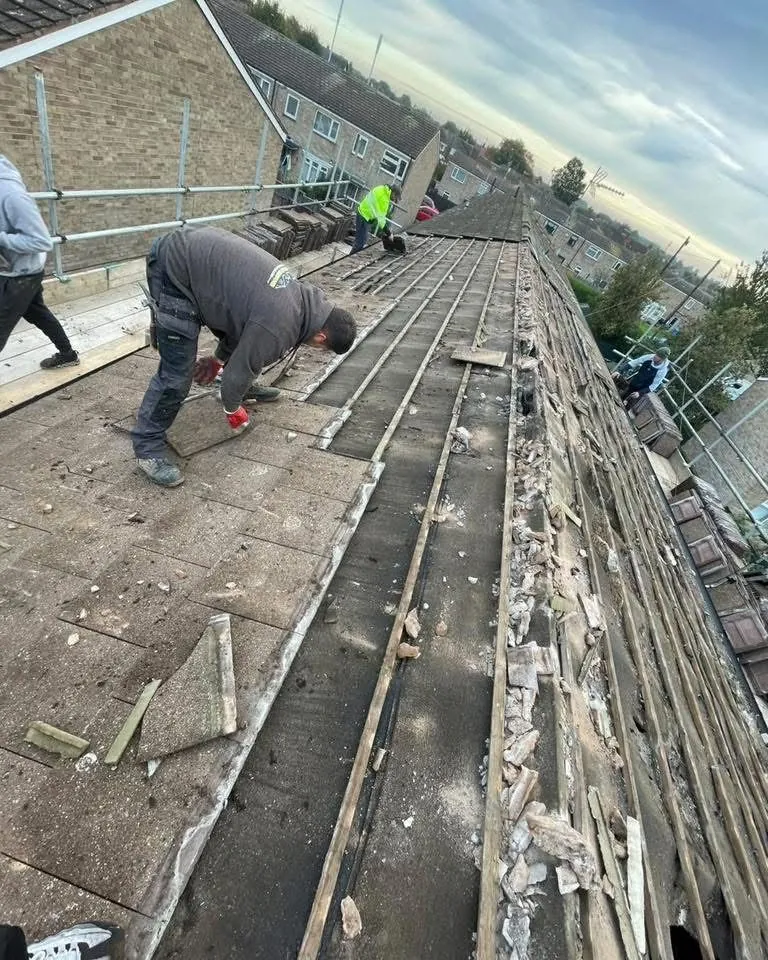 Roof strip and re-felt in progress in Camborne